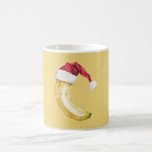 Gelber Frucht-Banane-Santa-Hut Kaffeetasse