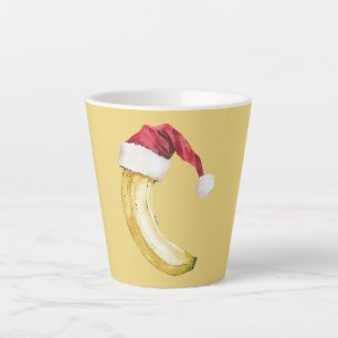 Gelber Frucht-Banane-Santa-Hut Milchtasse