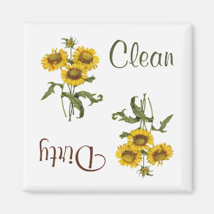 Gelber Gaillarda Blumen-Spülmaschinen-Magnet Magnet