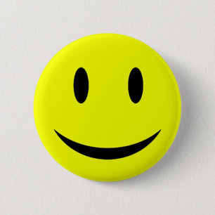 Gelber Gesichts-Knopf Button