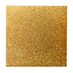 Gelber Glitter Fliese