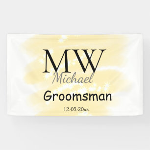 Gelber Glitter Geschenk für Brautjungfern zum Werf Banner