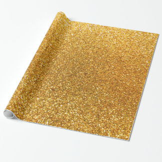 Gelber Glitter Geschenkpapier