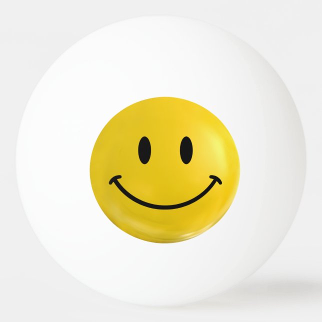 Gelber glücklicher Klingeln Pong Ball Tischtennisball (Rückseite)