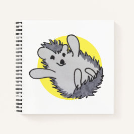 Gelber glücklicher Niedlicher Igel Notizbuch