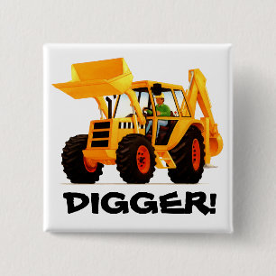 Gelber Gräber Button