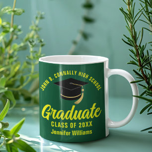 Gelber Graduate Personalisiert 2025 Abschluss Kaffeetasse