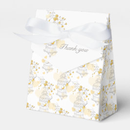 Gelber Grauvogel danke Ihnen Gastgeschenk Hochzeit Geschenkschachtel
