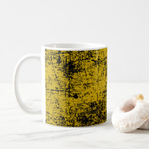 Gelber Grunge Kaffeetasse