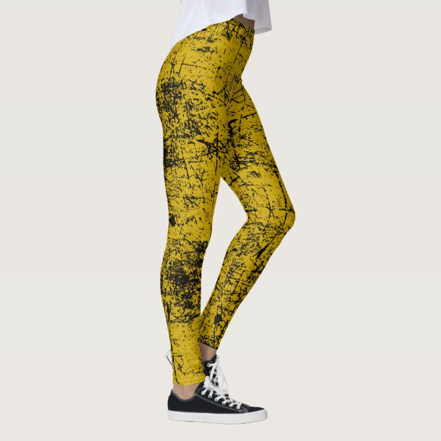 Gelber Grunge Leggings (Rechts)