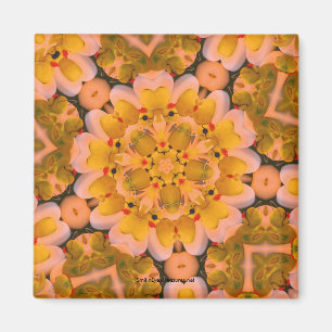 Gelber Gummi duckt Kaleidoscrope Magneten Magnet