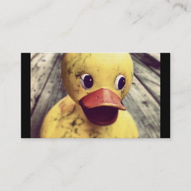 Gelber Gummi Ducky Adorable Toy Visitenkarte (Vorderseite)