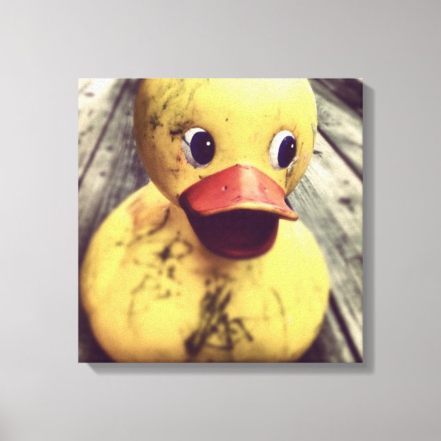 Gelber Gummi Ducky braucht einen Bath! Leinwanddruck (Vorderseite)