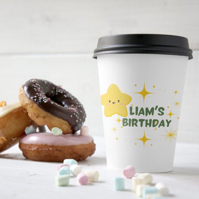 Gelber Hauptstar Kids Partys Paper Cup Pappbecher (Von Creator hochgeladen)