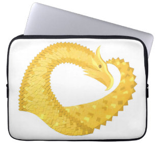 Gelber Herzdrache Laptopschutzhülle