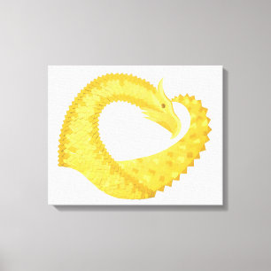 Gelber Herzdrache Leinwanddruck