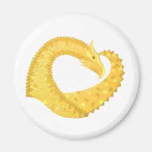 Gelber Herzdrache Magnet