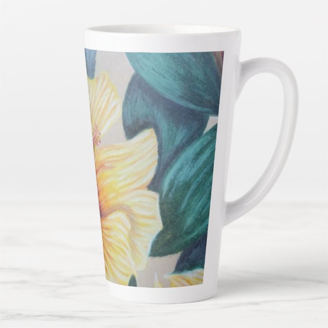 Gelber Hibiskus Latte Tasse (Rechts)