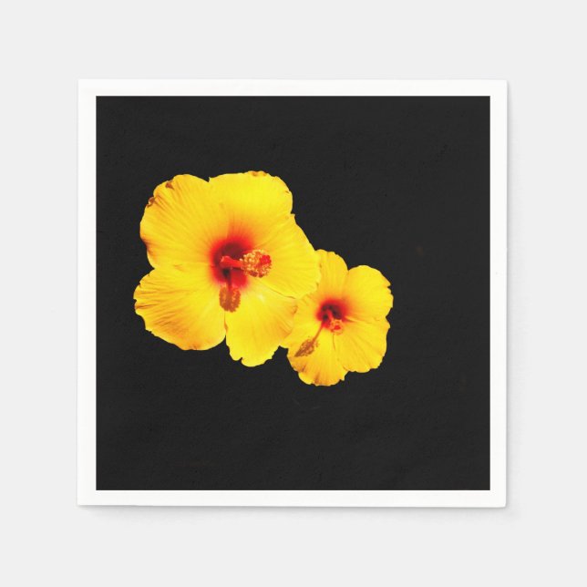 Gelber Hibiskus Paper Napkins Serviette (Vorderseite)