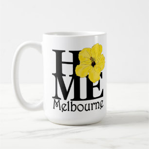 Gelber Hibiskus ZUHAUSE Melbournes Kaffeetasse