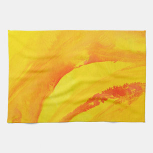 gelber Hintergrund. Aquarell auf Papier Geschirrtuch