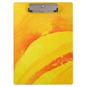 gelber Hintergrund. Aquarell auf Papier Klemmbrett