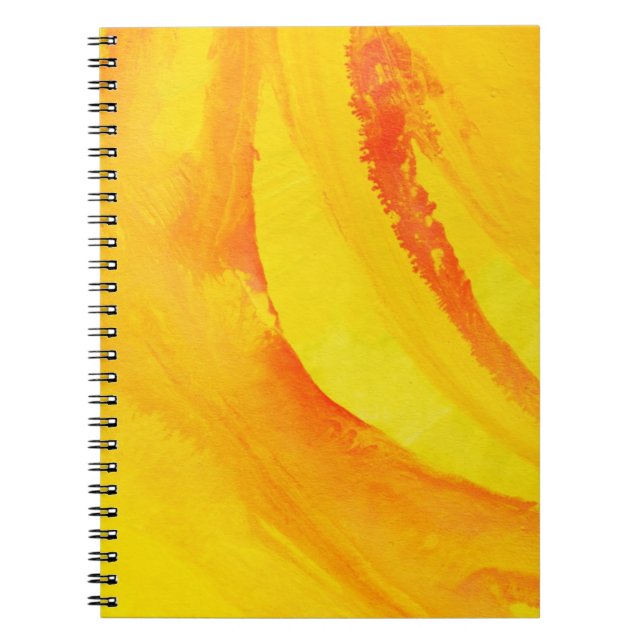 gelber Hintergrund. Aquarell auf Papier Notizblock (Vorderseite)