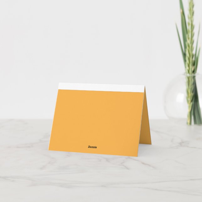 gelber Hintergrund mit schwarzer Grenze Dankeskarte (Rückseite)