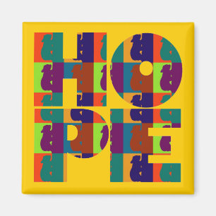 Gelber HOFFNUNG Magnet