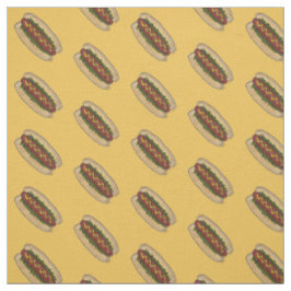 Gelber Hot Dog Frankfurter Pickle Relish Mustard Stoff