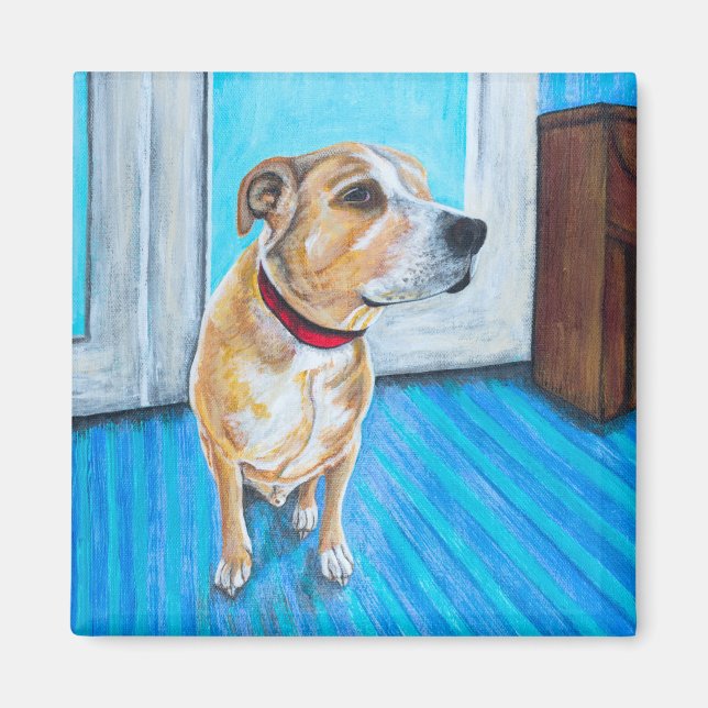 Gelber Hund Magnet (Vorne)