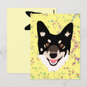 gelber Hund Postkarte