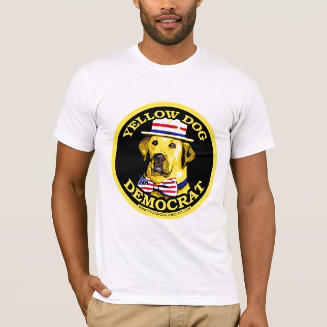 Gelber Hundedemokrat-Shirt T-Shirt (Vorderseite)