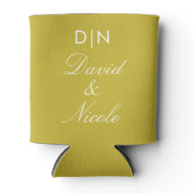 Gelber individueller Text Can Cooler personalisier
