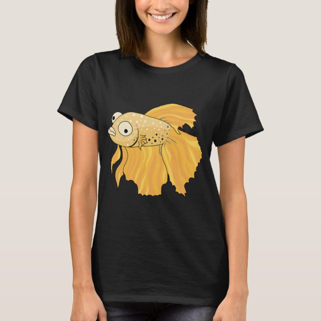 Gelber Kampffisch T-Shirt (Vorderseite)
