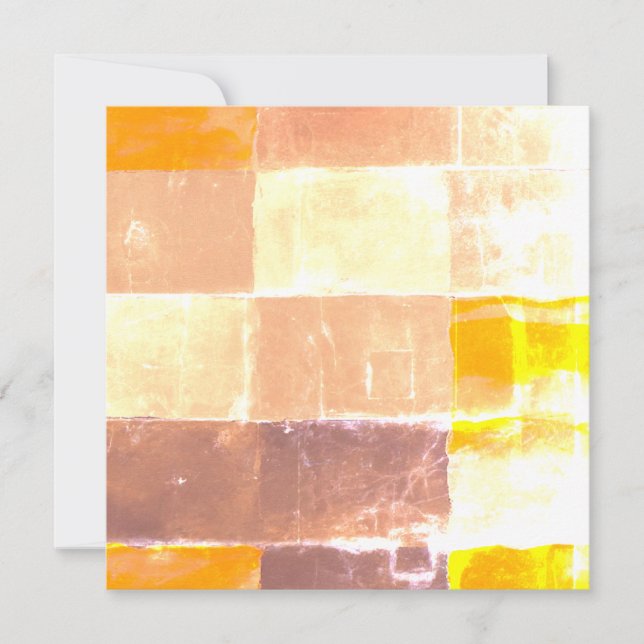 Gelber Karierter Pfirsich Ankündigung (Vorderseite)