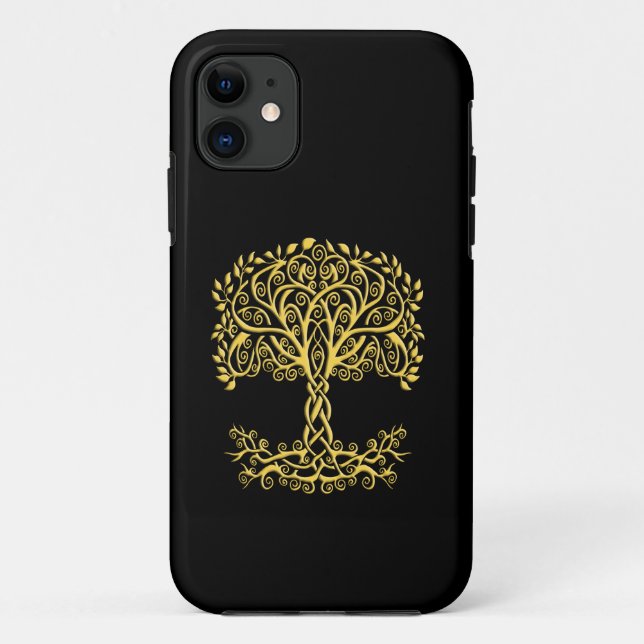 Gelber Keltenbaum Case-Mate iPhone Hülle (Rückseite)