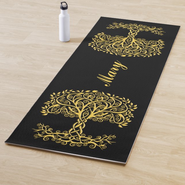 Gelber Keltenbaum Yogamatte (Beispiel)