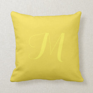 Gelber Kissen - Monogramm personalisieren