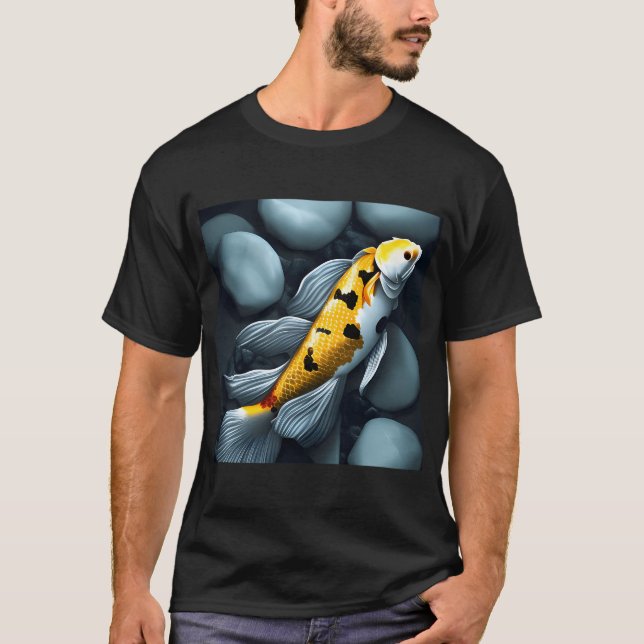 Gelber Koi-Fisch T-Shirt (Vorderseite)