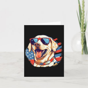 Gelber Lab 4. Juli Design Patriotischer Hund Labra Karte