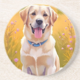 Gelber Lab | Hundebild Labrador Retriever Getränkeuntersetzer