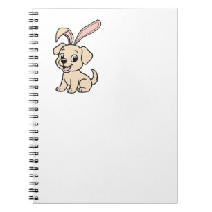 Gelber Lab Osterhase Cartoon Notizblock