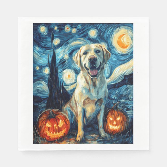 Gelber Labrador (1) Serviette (Vorderseite)