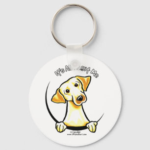 Gelber Labrador, der ganz ungefähr ich sein ist Schlüsselanhänger