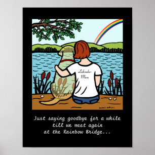 Gelber Labrador Engel und Mama 2 Poster