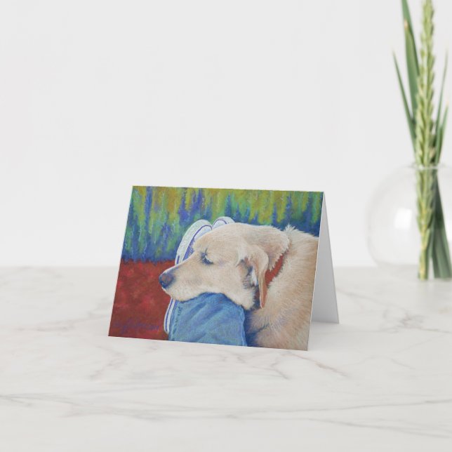 Gelber Labrador Karte (Vorderseite)