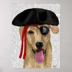 Gelber Labrador-Pirat 2 Poster