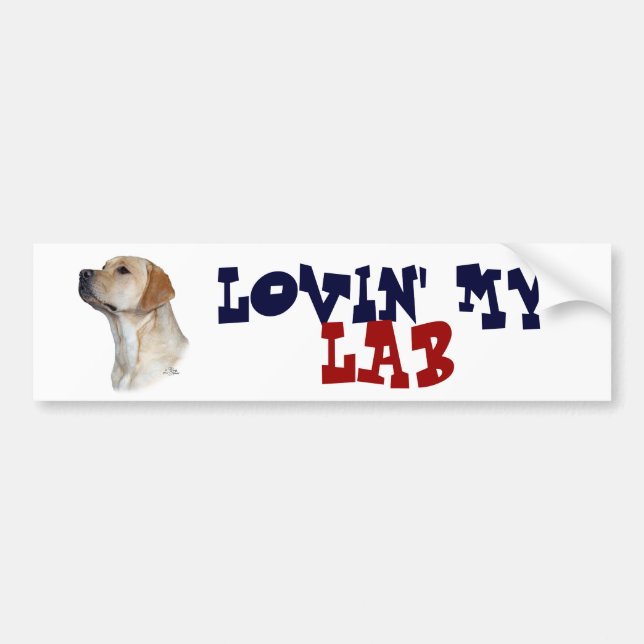 Gelber Labrador-Retriever-Autoaufkleber Autoaufkleber (Vorne)