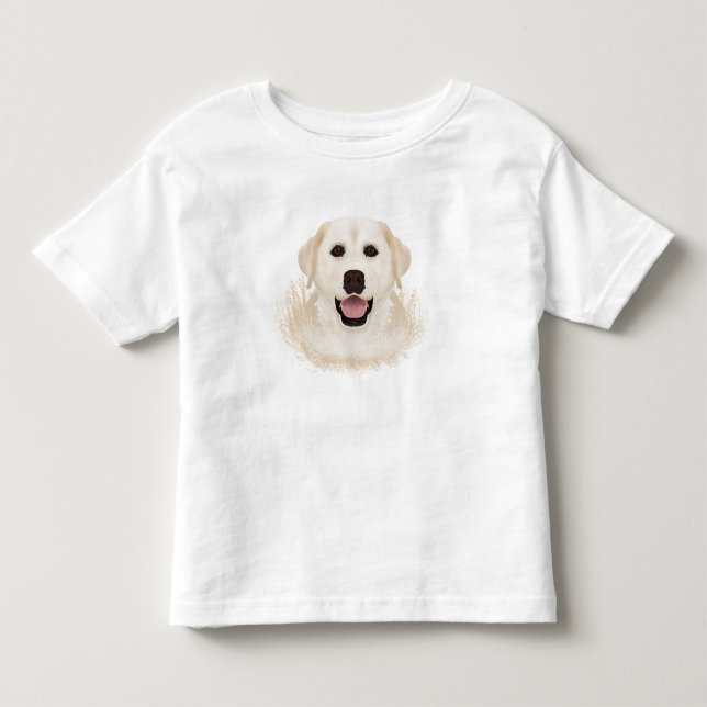 gelber Labrador-Retriever-Cartoon Kleinkind T-shirt (Vorderseite)